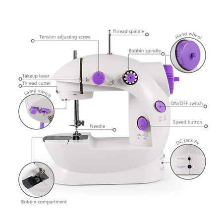 Mini Electric Sewing Machine Portable Electric Crafting Speed Crafting Mending Machine Electric Overlock Sewing Machines A